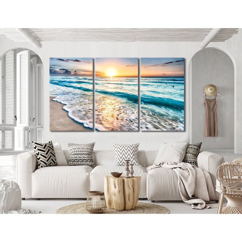 Sunset Beach High Quality print 100% Australian made wall Canvas ready to hang