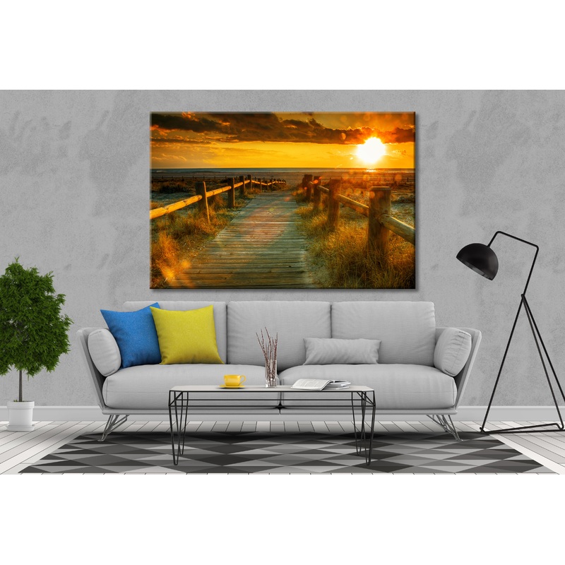 Sunset sunshine seashore ,Print 100% Australian Made