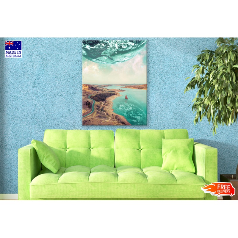 Abstract Earth Beach Design Print 100% Australian Made