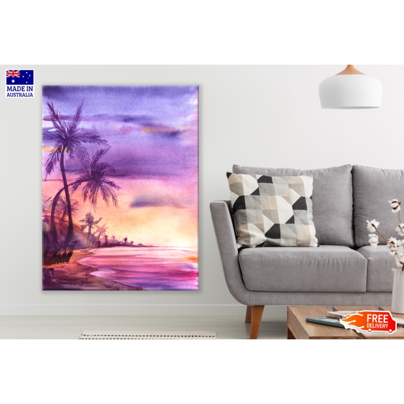 Beach & Trees Painting Print 100% Australian Made