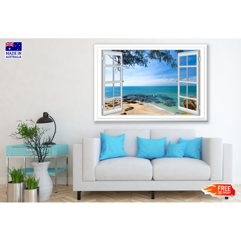 Beach Window View Photograph Print 100% Australian Made