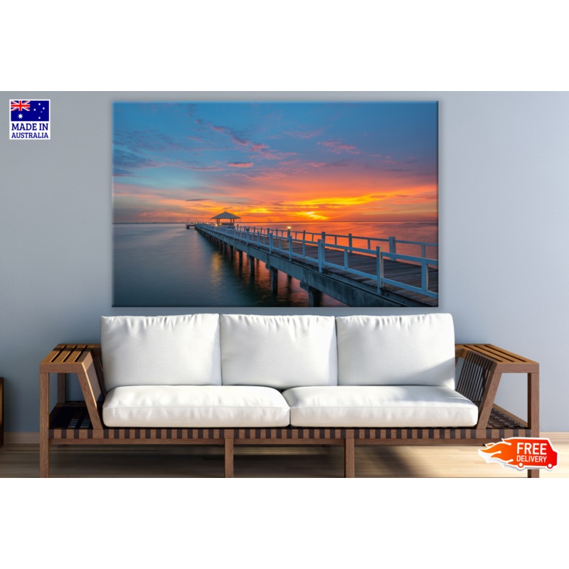 Beach Wooden Pier Sunset Photograph Print 100% Australian Made
