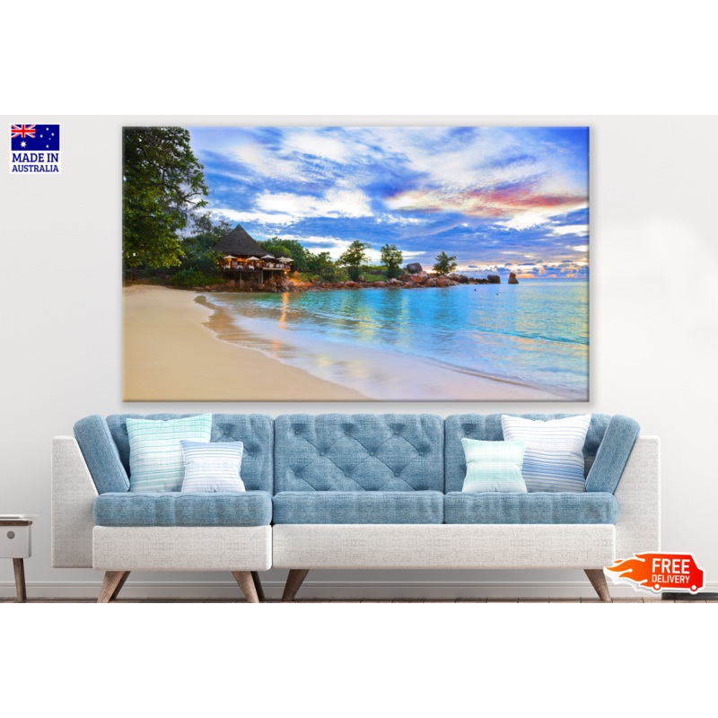 Beach hut & Stunning Beach View Photograph Print 100% Australian Made