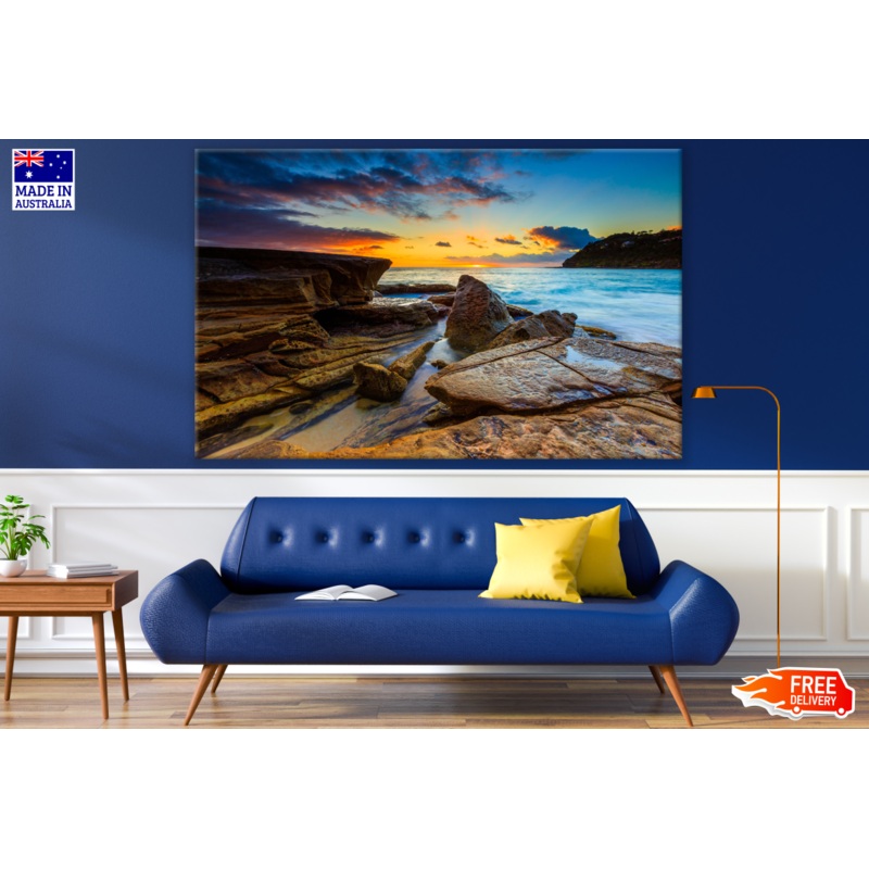 Beach View with Rocks Photograph Print 100% Australian Made