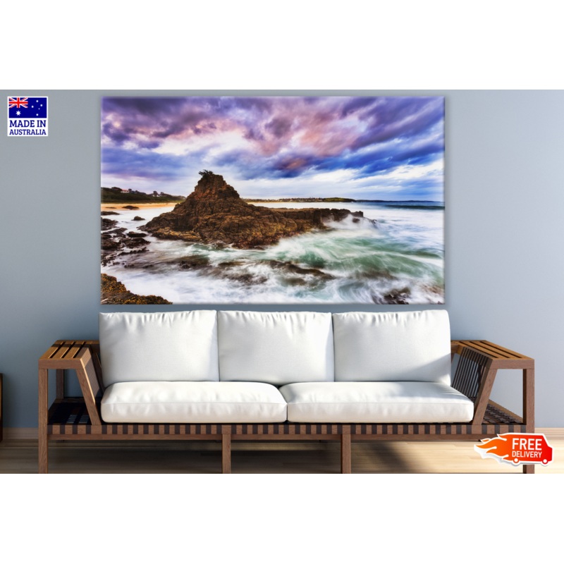 Beach With Rocks Blue Sky Photograph Print 100% Australian Made