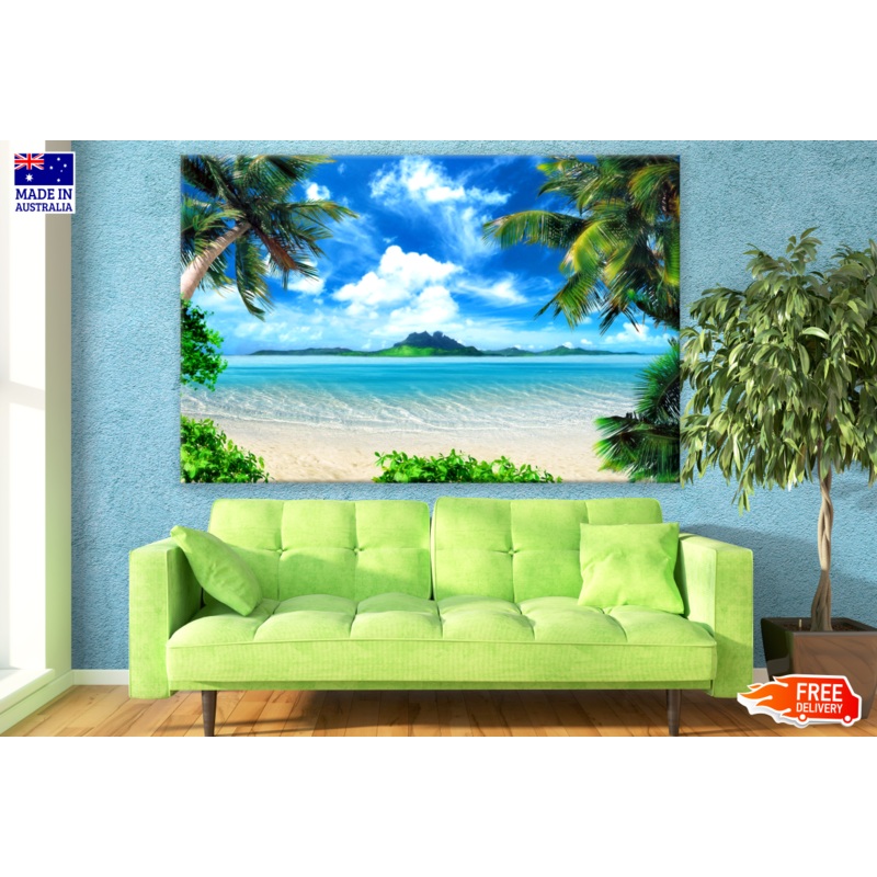Beautiful Beach View Through Forest Photograph Print 100% Australian Made