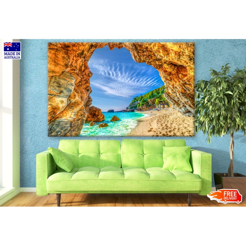 Beautiful View of Mylopotamos beach, Pelion, Greece Photograph Print 100% Australian Made