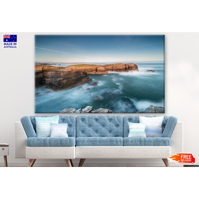 Summer Sunrise on the Beach of Las Illas, Galicia Photograph Print 100% Australian Made