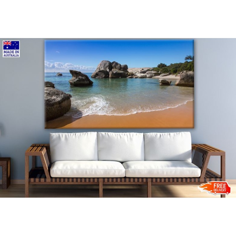 Beach with Rocks Stunning View Photograph Print 100% Australian Made
