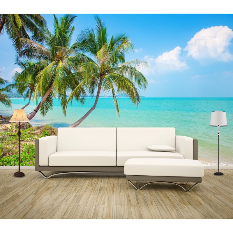 Wallpaper Murals Peel and Stick Removable Palm Trees & Beach High Quality