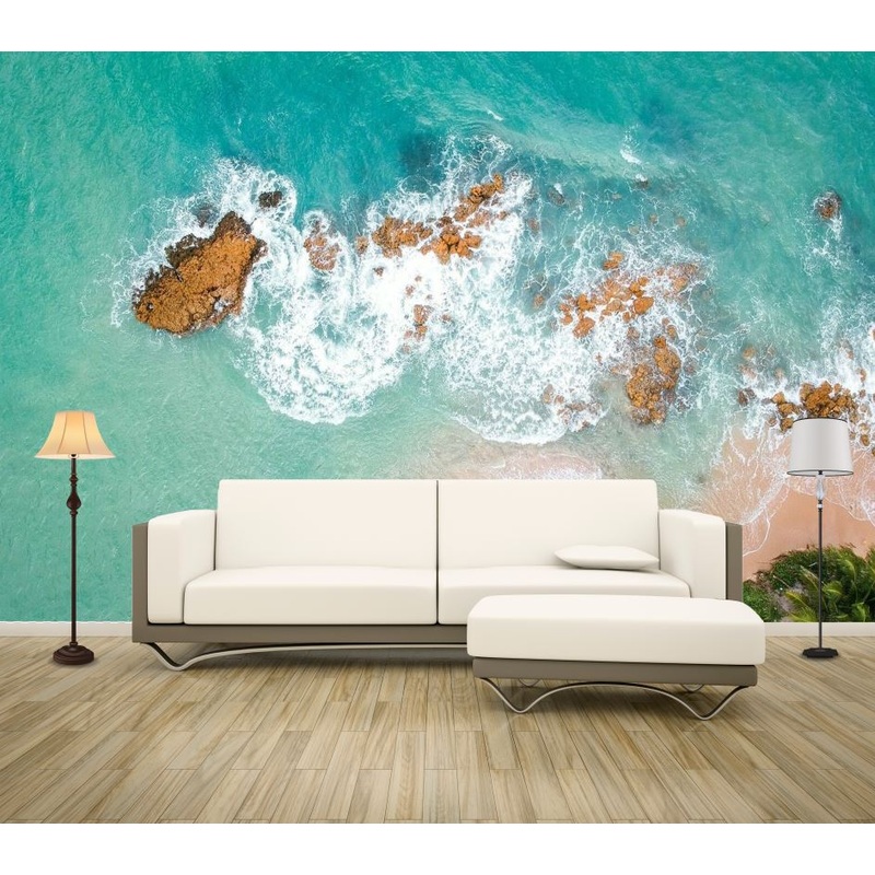 Wallpaper Murals Peel and Stick Removable Stunning Beach Aerial View High Quality