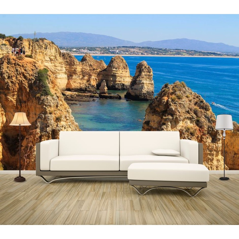 Wallpaper Murals Peel and Stick Removable Stunning Beach With Rocks High Quality