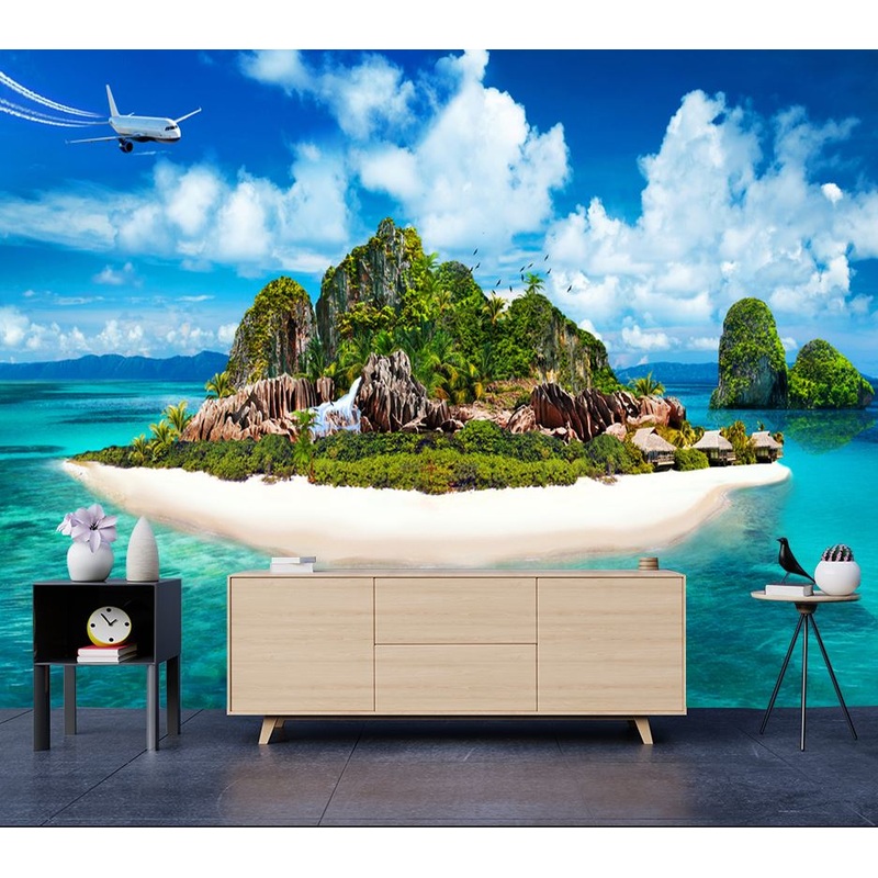 Wallpaper Murals Peel and Stick Removable Stunning Island in Beach High Quality