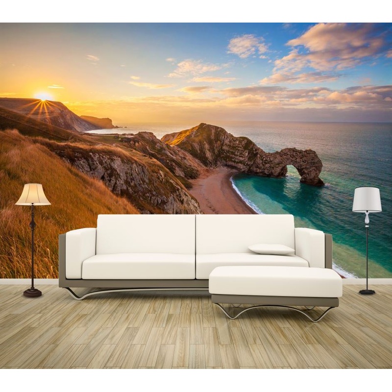Wallpaper Murals Peel and Stick Removable Stunning Island View at Sunset High Quality