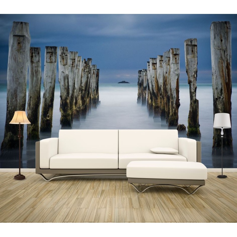 Wallpaper Murals Peel and Stick Removable Stunning Misty Beach View High Quality