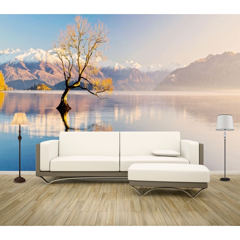 Wallpaper Murals Peel and Stick Removable Tree in A Lake High Quality