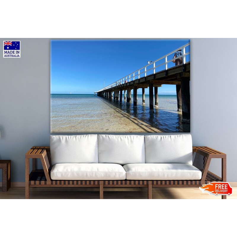 Wooden Bridge Over Beach Photograph Print 100% Australian Made