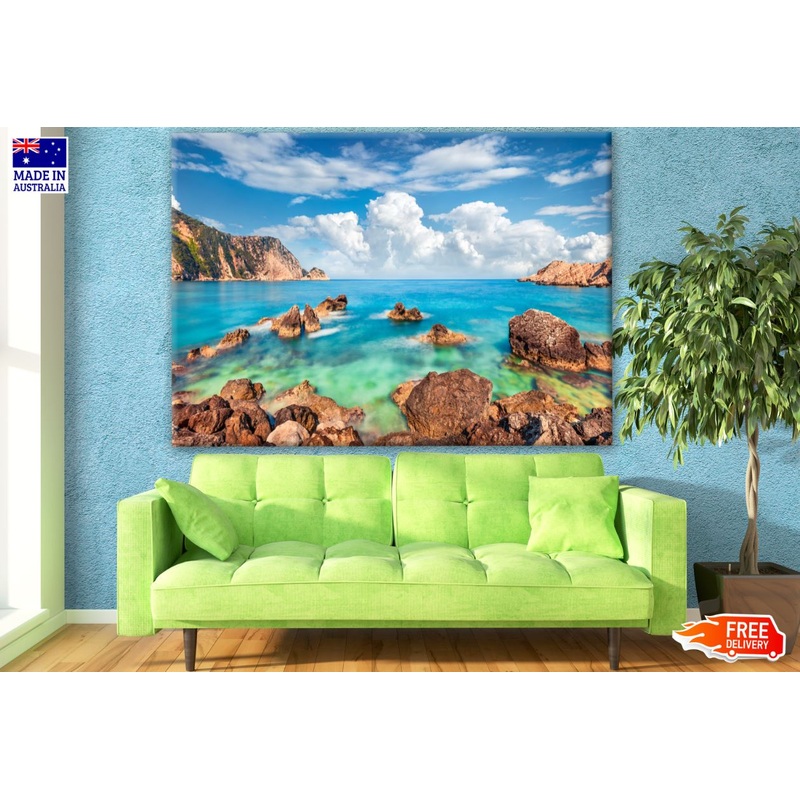 Beach with Rocks Scenery Photograph Print 100% Australian Made