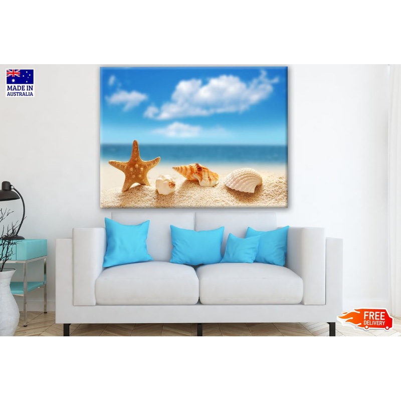 Beach with Sea Shells Photograph Print 100% Australian Made