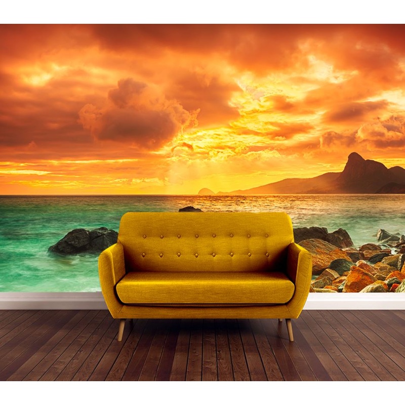 Wallpaper Murals Peel and Stick Removable Beach In Sunset High Quality