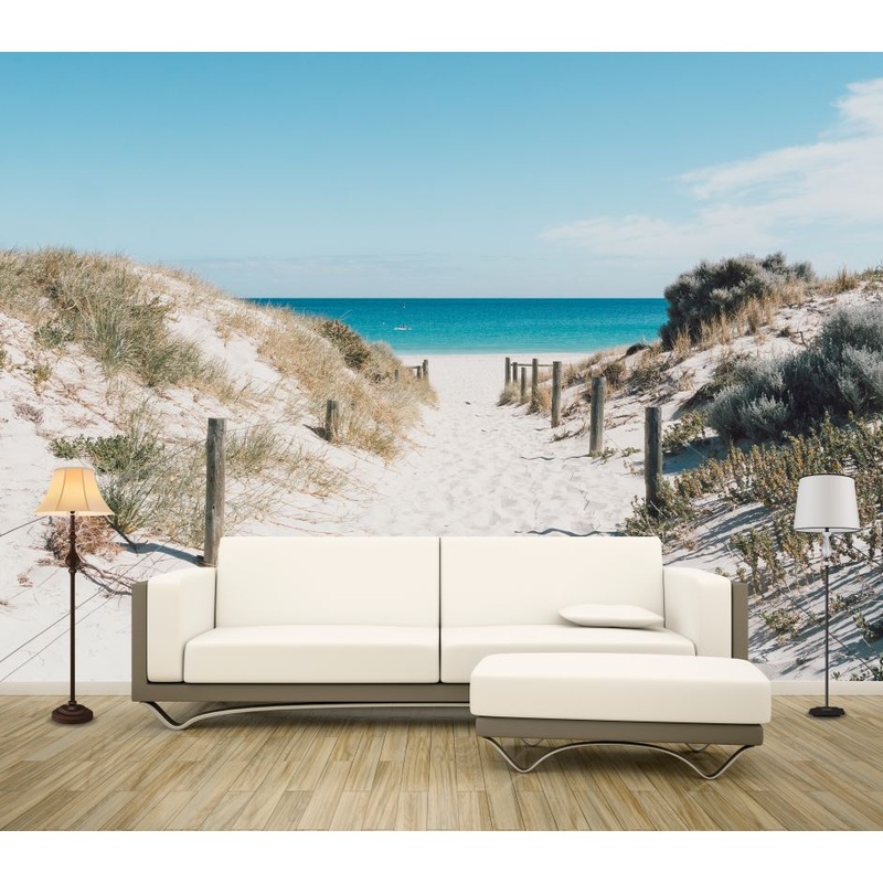 Wallpaper Murals Peel and Stick Removable Sand Path to Beach Photograph High Quality