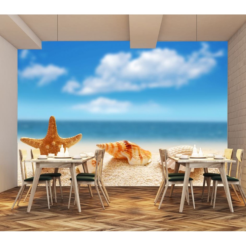 Wallpaper Murals Peel and Stick Removable Sea Shells in Beach High Quality