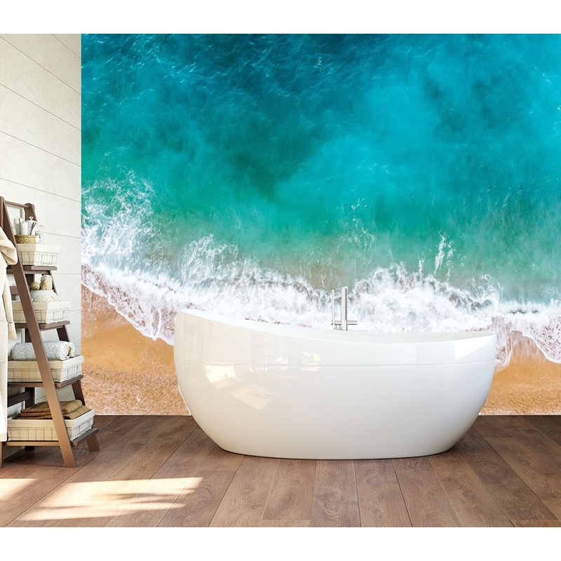 Wallpaper Murals Peel and Stick Removable Stunning Beach Aerial View Photograph High Quality