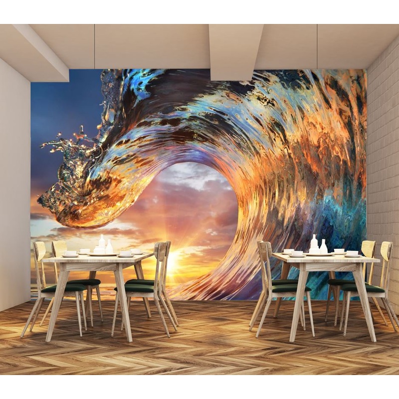 Wallpaper Murals Peel and Stick Removable Stunning Crashing Wave Photograph High Quality