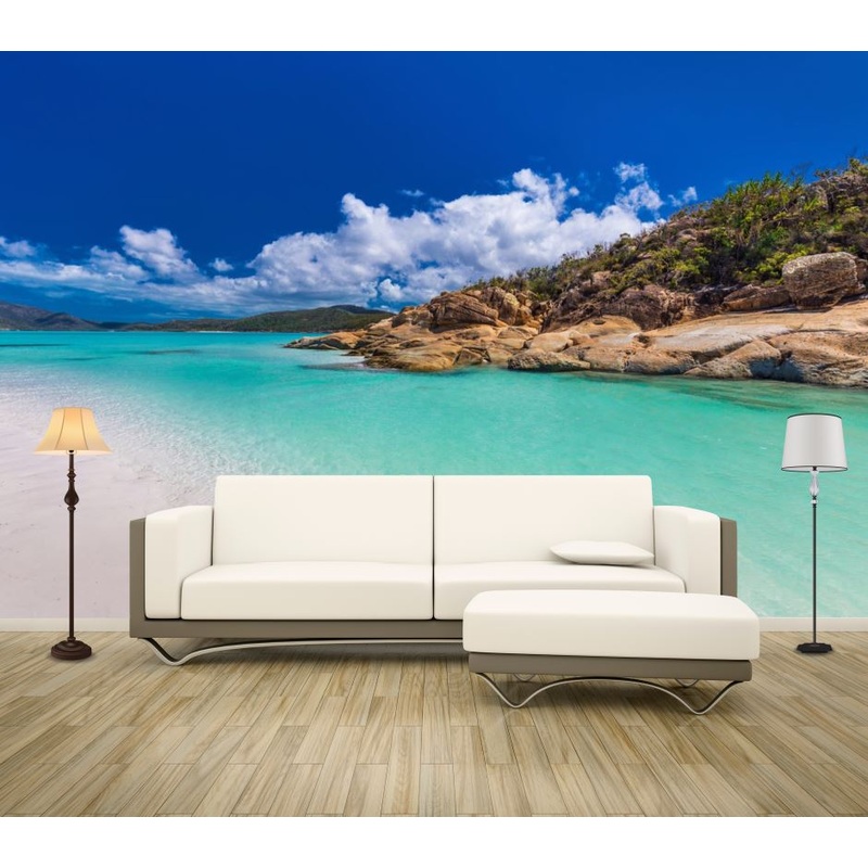 Wallpaper Murals Peel and Stick Removable Stunning Rocks & Beach High Quality