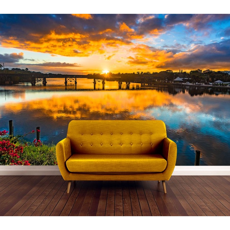 Wallpaper Murals Peel and Stick Removable Stunning Sunset View High Quality