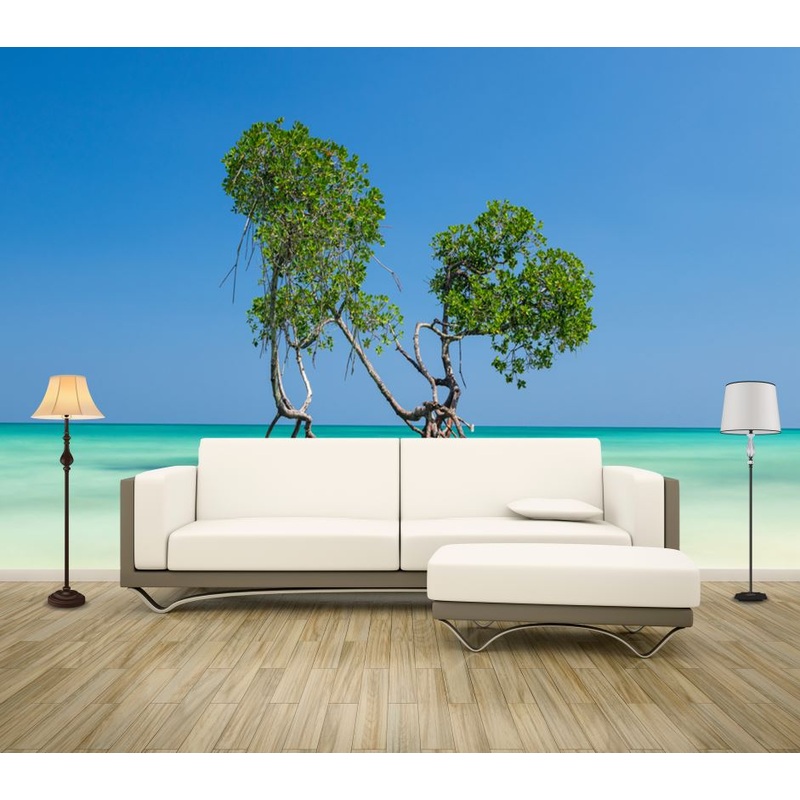 Wallpaper Murals Peel and Stick Removable Tree in Beach Scenery High Quality
