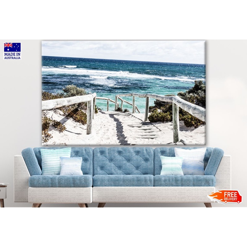 Wooden Path to Beach Photograph Print 100% Australian Made