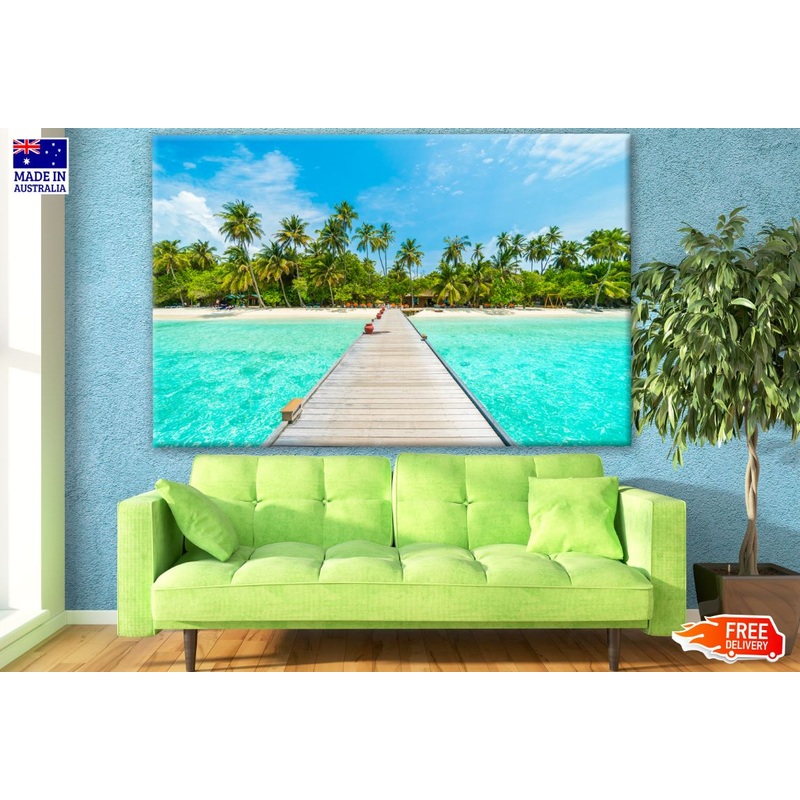 Wooden Pier Over Stunning Beach Photograph Print 100% Australian Made