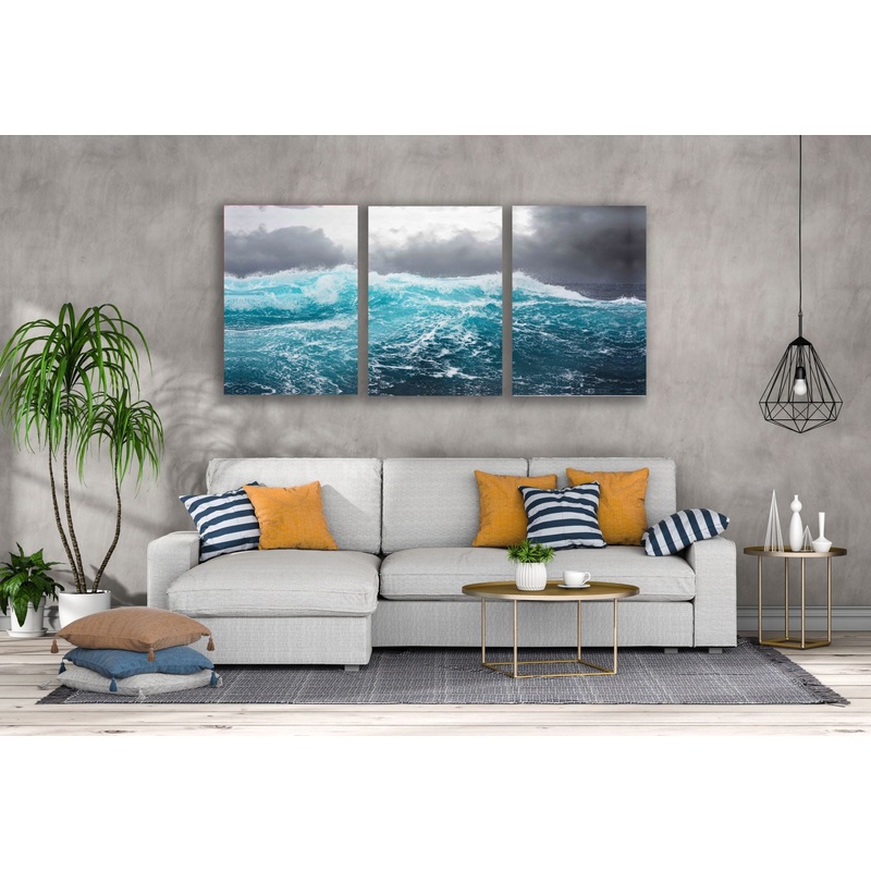 3 Set of Rough Deep Sea Photograph High Quality Print 100% Australian Made Wall Canvas Ready to Hang