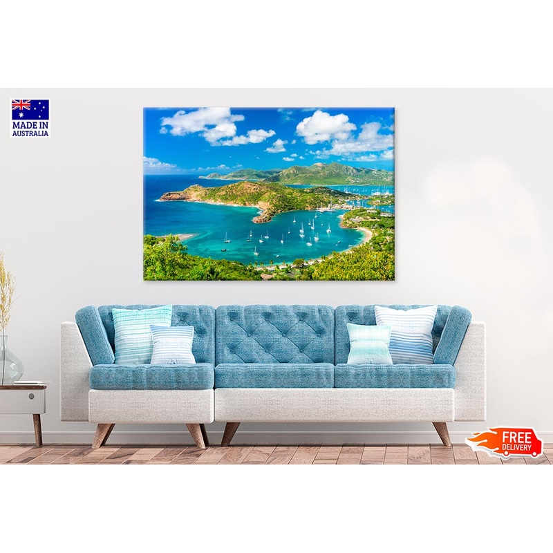 Antigua & Barbuda Coastal  Print 100% Australian Made