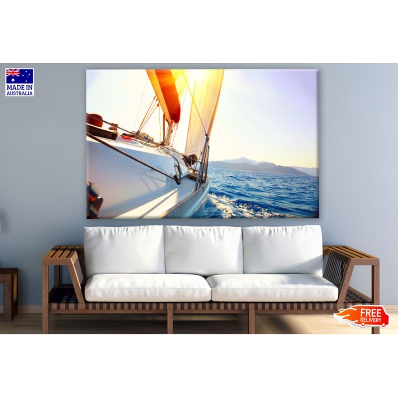 Boat & Sea Sunset Scenery Photograph Print 100% Australian Made