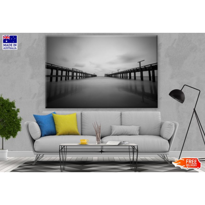 Wooden Bridges Over Sea Photograph Print 100% Australian Made