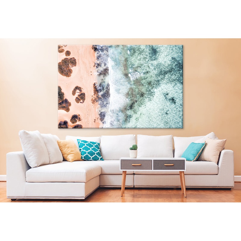 Beach Top View With Bushes Stunning Design Print 100% Australian Made