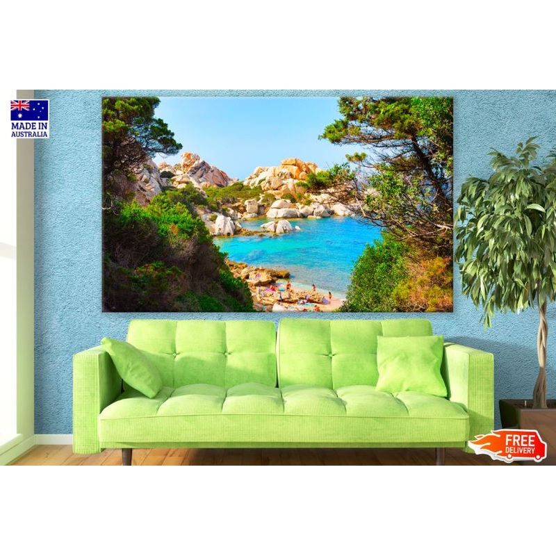 Beach with Rocky Coast Scenery Photograph Print 100% Australian Made