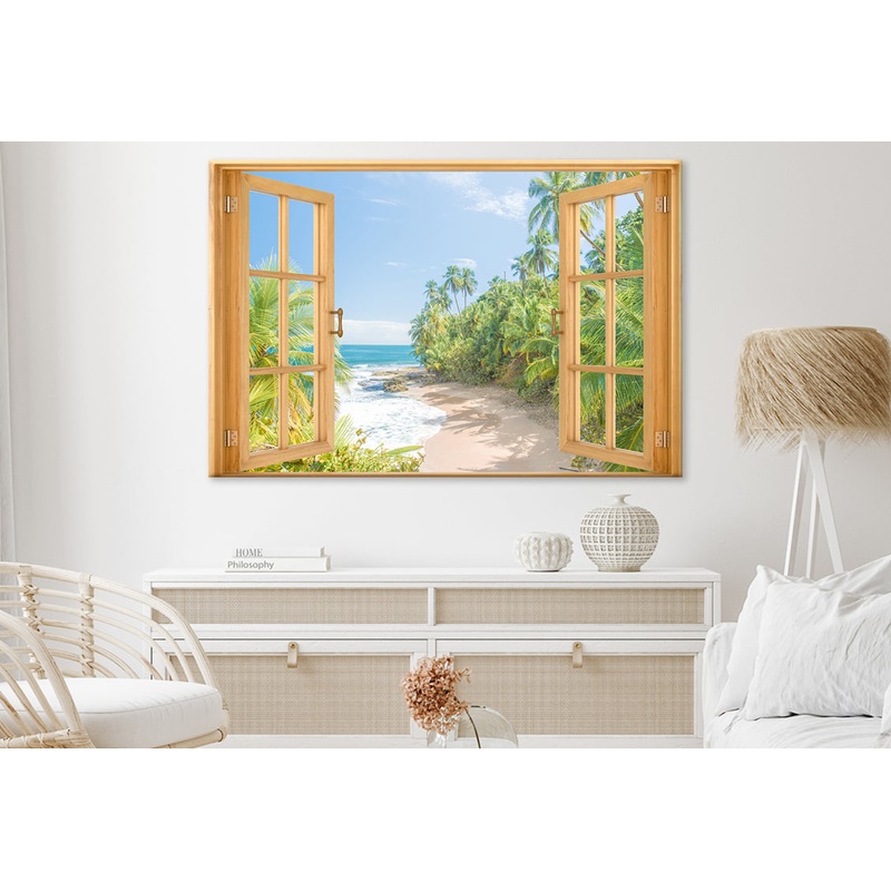 Beach with Window Print 100% Australian Made