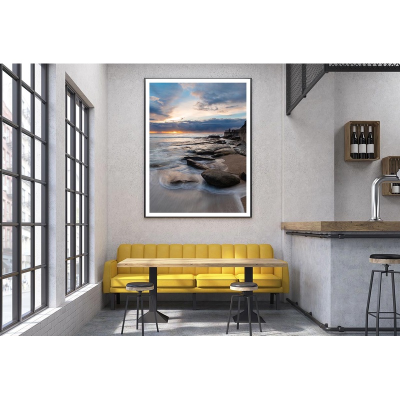 Sunrise View Of Rocky Coastline Home Decor Premium Quality Poster Print Choose Your Sizes
