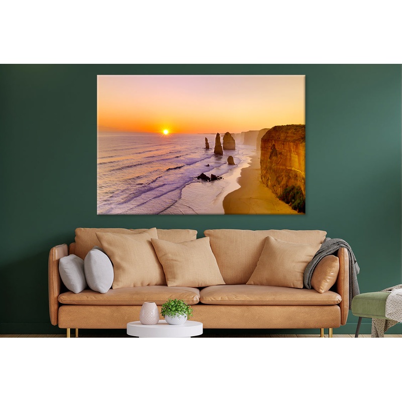 Sunset Sea with Rocks Stunning Design Print 100% Australian Made