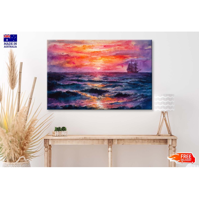 The Multicolored Sea, Sunset on the Horizon Wall Art Limited Edition High Quality Print