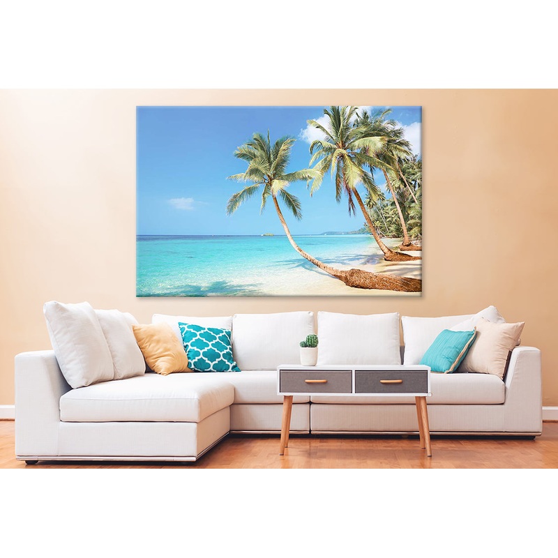 Tropical Beach Coconut Trees Print 100% Australian Made