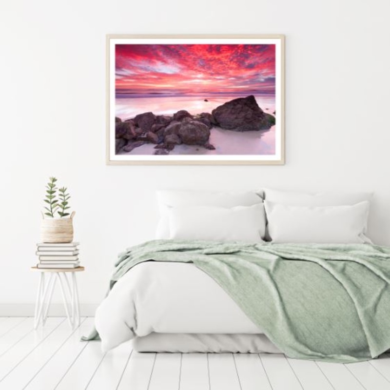 Sunset Sea Scenery   Photograph Home Decor Premium Quality Poster Print Choose Your Sizes