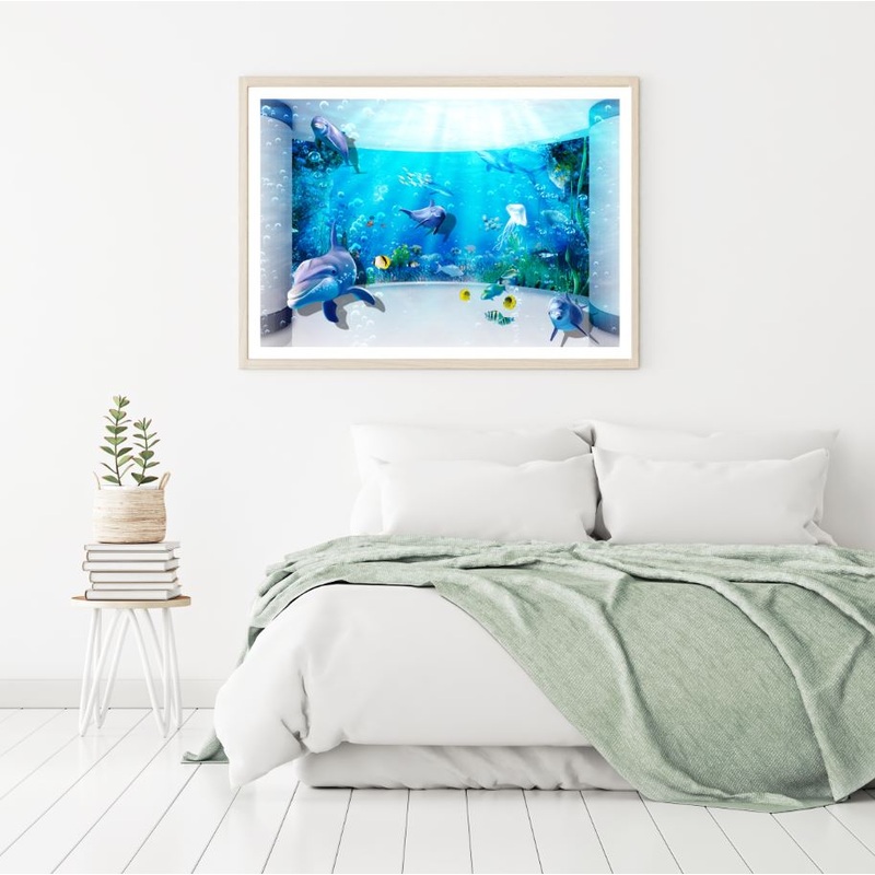 Underwater Scenery Digital Art Home Decor Premium Quality Poster Print Choose Your Sizes