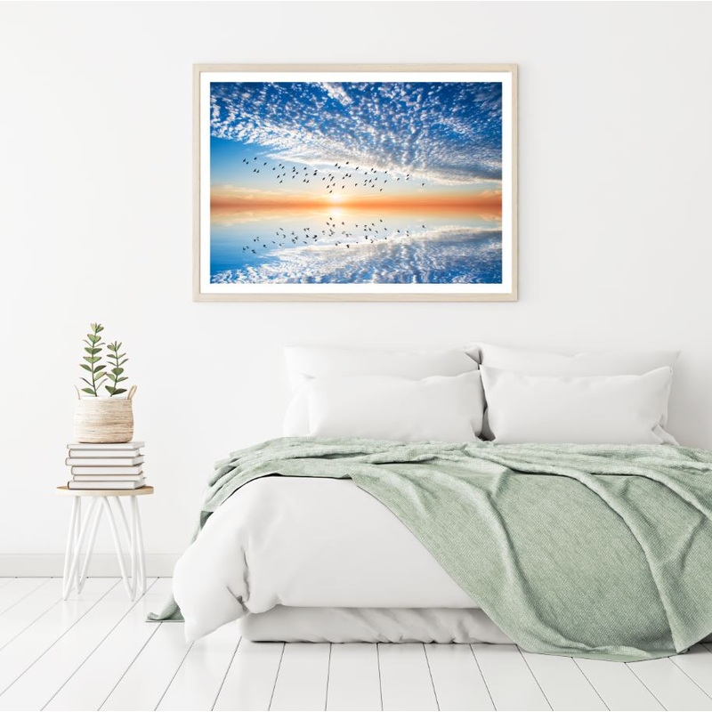Bird Flying Over Sea Photograph Home Decor Premium Quality Poster Print Choose Your Sizes