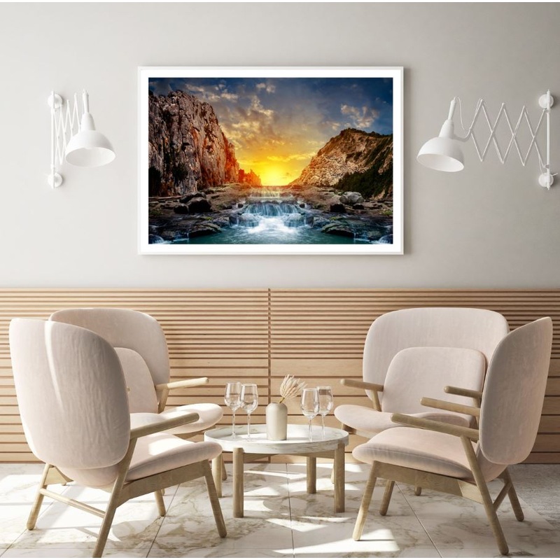 Sunset Scenery Sea Photograph Home Decor Premium Quality Poster Print Choose Your Sizes