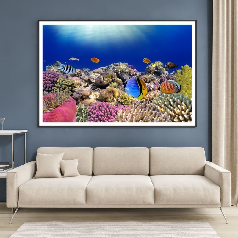 Underwater Sea Fish Scenery View Home Decor Premium Quality Poster Print Choose Your Sizes