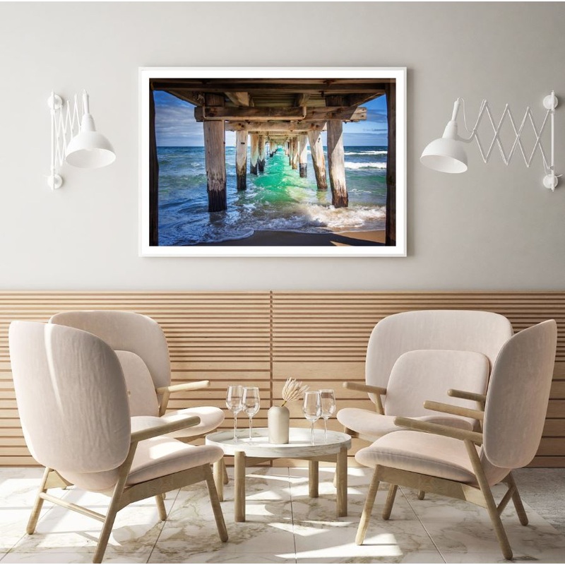 Beneath View of Wooden Bridge Home Decor Premium Quality Poster Print Choose Your Sizes